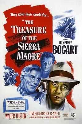 The Treasure Of The Sierra Madre Vintage Humphrey Bogart Movie Poster • $9.99