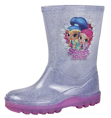 Shimmer And Shine Glitter Wellington Boots Rain Wellies Snow Boots Kids Size  • £6.95