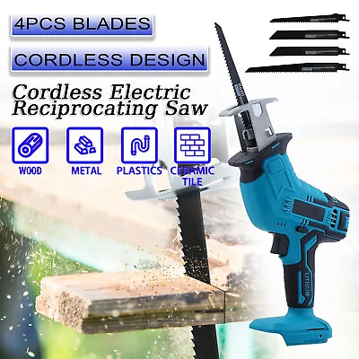 Cordless Electric Recip Saw Reciprocating Sabre Hacksaw With Pure Copper Motor • £20.90