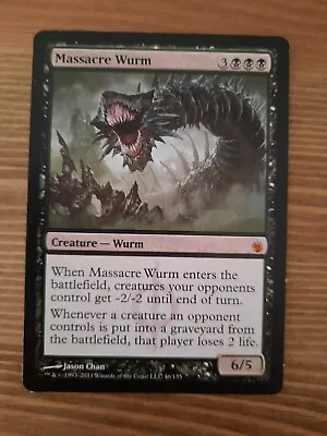 MTG Magic Gathering - 1 X Massacre Wurm - Mirrodin Besieged - Ex • $11.35