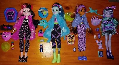 🖤Monster High G3 Lot Creepover 4 Doll Set Missing 2 Accessories Please Read EUC • $70