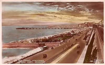 Brighton - Kemptown Sea Front - Postted In 1934 ~ An Old Postcard #223944 • £2.19