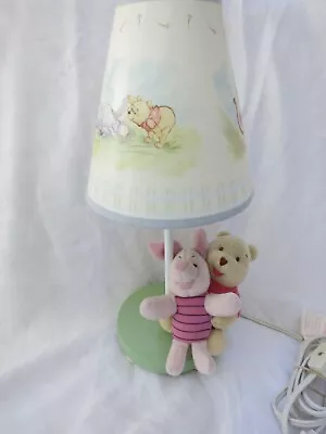 Vintage Disney Pooh & Piglet Plush Nursery Lamp Night Light TESTED Tigger Eeyore • $27.71