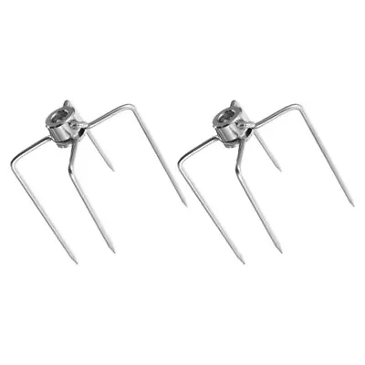  2 Pcs Rotisserie Spit Meat Forks Brazilian BBQ Skewers Barbecue Oven • $18.70
