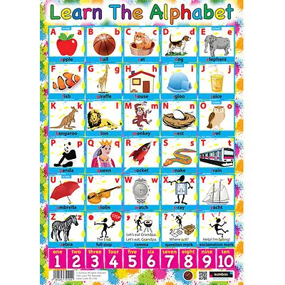 Know & Learn Your Alphabet Educational Poster Large / Wall Chart - ABC's & Maths • £3.65