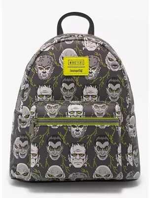 Loungefly Universal Monsters FACES Mini Backpack NEW RELEASE SHIPS FAST NWT • $69.97