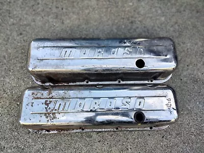 MOROSO Chrome BBC Valve Covers Big Block Chevy Heavy Duty Metal -Tall W/o Baffle • $49.99