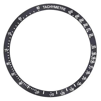 Bezel Insert For 39mm  Omega Speedmaster Tachymetre  3520.50 Watch Bevel Black • $93.92