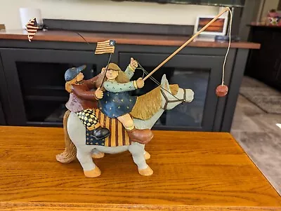 Williraye Studio Folk Art Americana Girls On Horse WW1312 Figurine • $20