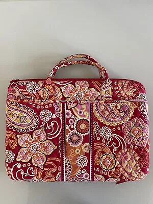 Vera Bradley Raspberry Fizz Quilted Laptop Computer Bag Hard Clam Shell Case • $34.99