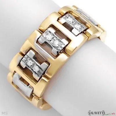 New Salavetti Diamond Ring In 18K Two Tone Gold • $1300