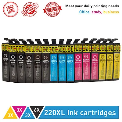 15 X Ink Cartridges 220XL For WF2630 WF2650 WF2660 WF2750 WF2760 XP324 • $38.99