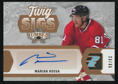 2022 Leaf Lumber Marian Hossa Auto Stick #/35 Twig Sigs Warrior Logo Game Used • $29.99