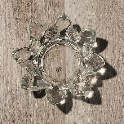Shannon Crystal Designs Of Ireland By Godinger Lotus Candle Holder W/ 3  Pillar • $19.99