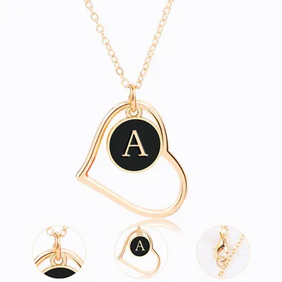 £2.99 • Buy Personalised Initial Letter Alphabet A - Z Pendant Necklace GIFT Xmas HEART