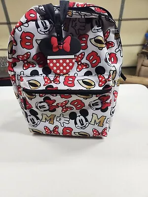 Disney Mickey Mouse Backpack Large 16  Travel Bag Al Over Art Print Minnie Mouse • $19.95