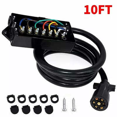 7Way Trailer Plug Weatherproof Trailer Wiring Harness 7Pin Trailer Connector • $35.99