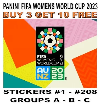 £1.25 • Buy Panini Fifa Womens World Cup 2023 Sticker Collection #1 - #208 Groups A B C