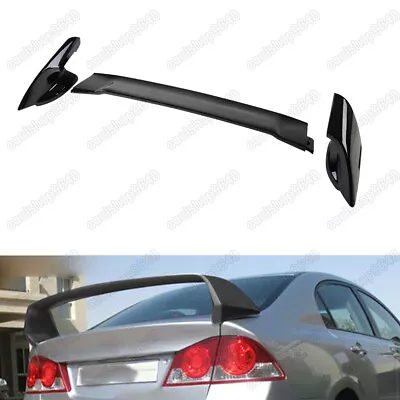 For Honda Civic 2DR Coupe 06-11 Glossy Black Mugen Style RR Trunk Wing Spoiler • $78.66