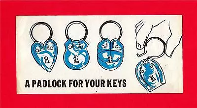 Old Figural Padlock For Keys Toy Vending Machine Sign • $11.99