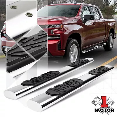 Chrome 6 Oval Side Step Nerf Bar Running Board For 19-21 Chevy Silverado Ext Cab • $220.53