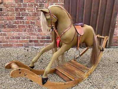 Antique Lines Bow Rocking Horse Restored By Stevenson Bros Worldwide Ship • £1550
