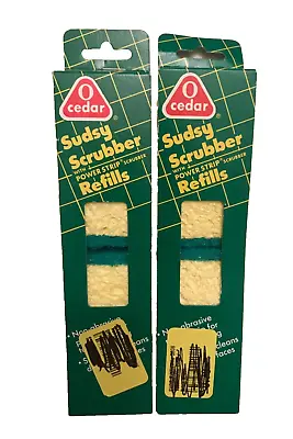 O Cedar Sudsy Scrubber Refills With Powerstrip Lot Of 2 Vintage • $10.99