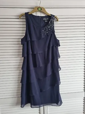 £15.99 • Buy Jessica Howard Layered Dress - Prom Dress - Navy - Size 14 - Worn Once