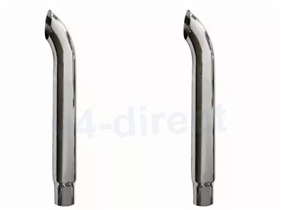 PAIR 6 -5  OD Chrome Stack Curved Pipe 36  Length Exhaust Truck Tube Tailpipe • $260