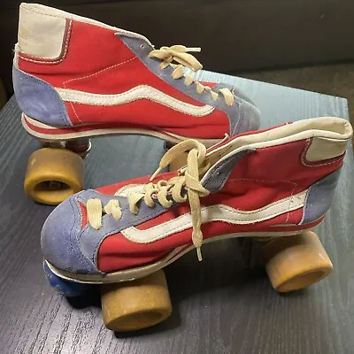 Vintage 1970’s Vans Shoes ROLLER SKATES Made In USA Original ACS Skatemate -C • $225