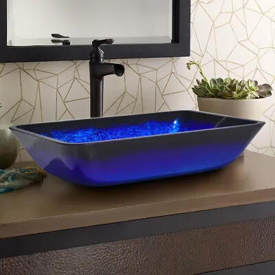 £95.95 • Buy Bathroom Sink Countertop Modern Wash Bowl Basin Tempered Glass With Pop Up Waste