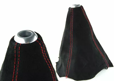 Red Stitch Black Suedue OEM Short Shifter Boot For Manual Transmisson ONLY • $12.55