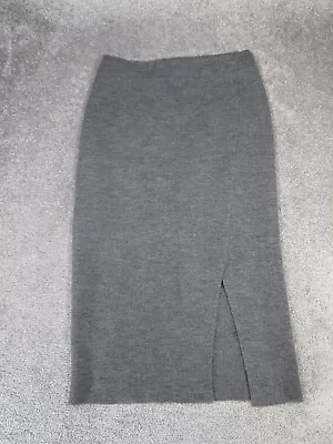 Massimo Dutti Skirt Womens Medium Gray Stretch Knit Pencil Office • $19.99