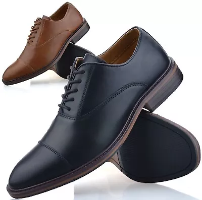 Mens Work School Office Wedding Dress Smart Lace Up Oxford Formal Casual Shoes • £11.95