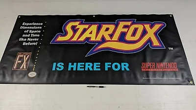 $68 • Buy Nintendo SNES Star Fox Starfox Super Vintage Style Dealer Display Banner Promo
