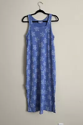 Vintage Fresh Produce Maxi Dress 90s All Over Starfish Print Beach Boho Artsy S • $11.50