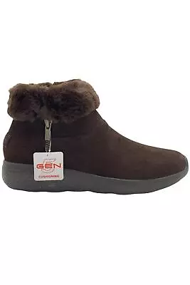 Skechers On-The-Go Faux Fur Ankle Boots Enchanted Chocolate • $38.39