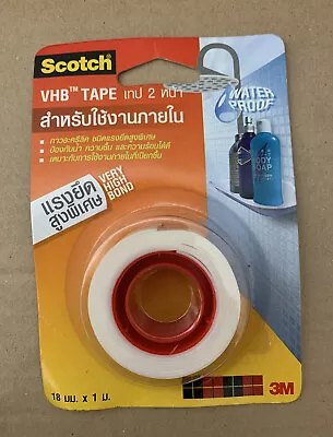 £9.99 • Buy 3M Scotch RP45 VHB Adhesive Tape - Double Sided Sticky Foam Tape - 18mm X 1m