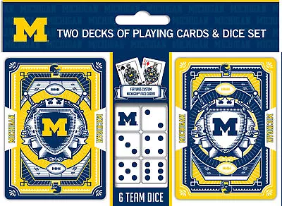 NCAA Michigan Wolverines 2-Pack Playing Cards & Dice Set • $19.99