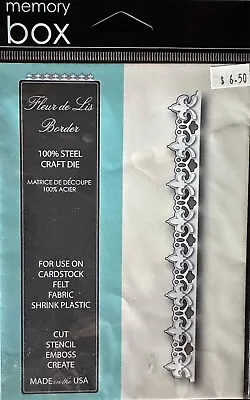 $7 • Buy New Memory Box Craft Die Fleur De Lis Border Item # 98577 Made In USA With Steel