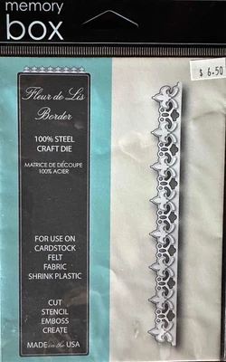 $7 • Buy New Memory Box Craft Die Fleur De Lis Border Item # 98577 Made In USA With Steel