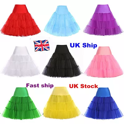 26  Retro Underskirt 50s Swing Wedding Petticoat Rockabilly Tutu Fancy Net Skirt • £9.69