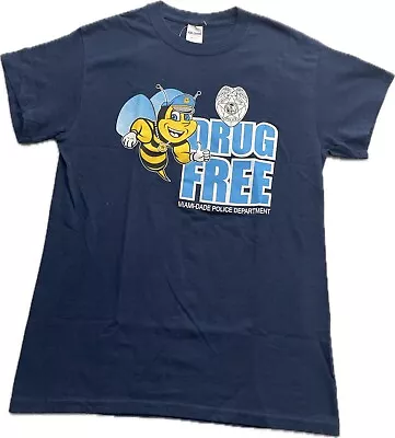 D.A.R.E Miami Dade Police Department Blue T Shirt Size Small Drug Free Graphic • $12.88