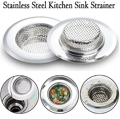 Stainless Steel Kitchen Bathroom Sink Strainer Waste Plug Filter Drain Stopper • $11.49