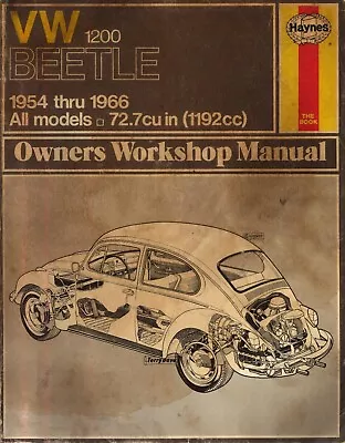 Haynes VW 1200 Beetle Owner's Workshop Manual 1954 Thru 1966 Shop Service • $7.99