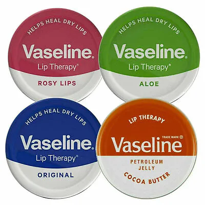 VASELINE LIP BALM THERAPY 20g Petroleum Jelly Tinted Heal Dry Chapped Lips Gift • £3.96