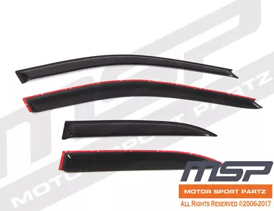 Dark Grey Outside Mount JDM Vent Visors Deflector 4pcs For Toyota Camry 97-01 • $41.82