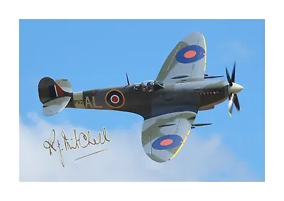 £22.49 • Buy Spitfire Mark IX A4 Reproduction Autograph Picture Poster Choice Of Frame