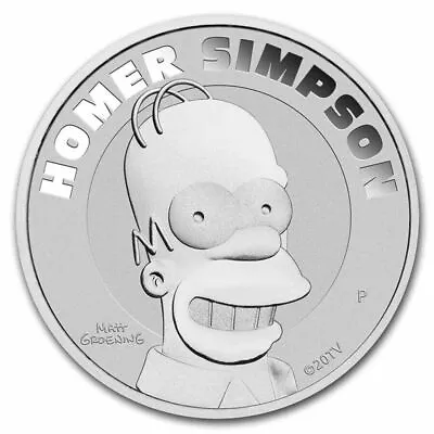 $36.75 • Buy 2022 Tuvalu The Simpsons Homer Simpson 1oz Silver BU Coin