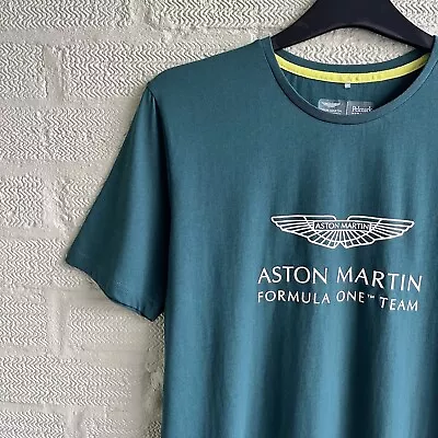 F1 Top Aston Martin Sz M 2021 Lifestyle Green Tshirt Official Merch Short Sleeve • $24.87